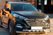 Hyundai Tucson TL 2016-2021 Frontschutzbügel Shark Edelstahl Foto 2