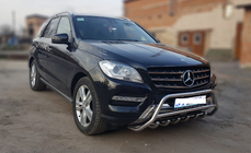Mercedes GLE/ML class W166 2011-2018 Frontbügel WT003 (Edelstahl) Foto 3