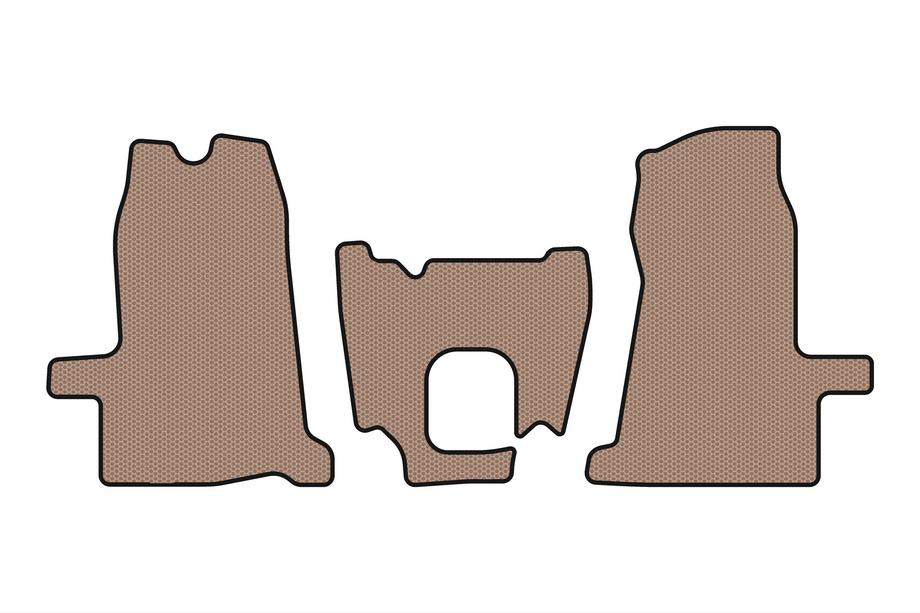 Ford Transit 2000–2014 Gummimatten Carsuit (2000-2006, 1+1, Schaltgetriebe, beige) Image