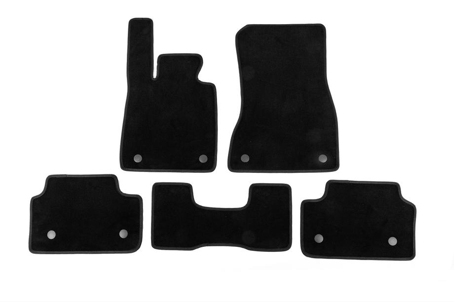 BMW 5/i5 Series G60/G60E/G61 2023- Textil Fußmatten Classic (Für G60/61, Schwarz) Image
