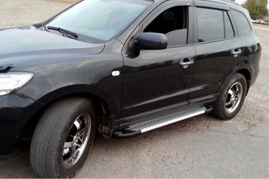 Hyundai Santa Fe 2 2006-2012 Seitenschweller Line (2 Stk., Aluminium) Image