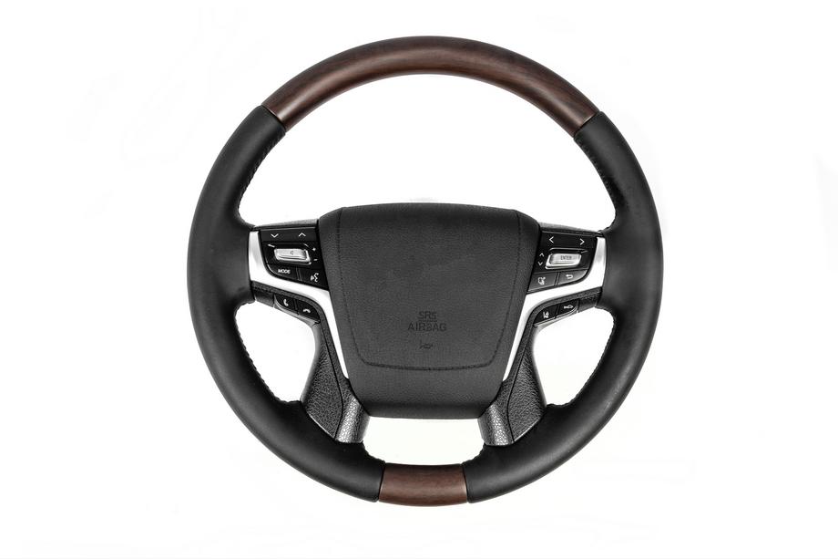 Toyota Land Cruiser Prado 150 2009-2023 Lenkrad mit Heizung (dunkles Holz) Image