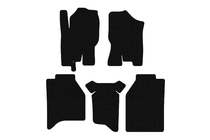 Nissan Navara 2006-2015 Gummifußmatten Carsuit (ohne Boxen, Schwarz) Foto 1