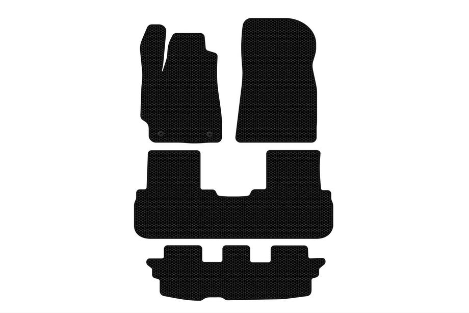 Toyota Highlander 2008-2013 Gummimatten Carsuit (2 Reihen, schwarz) Image
