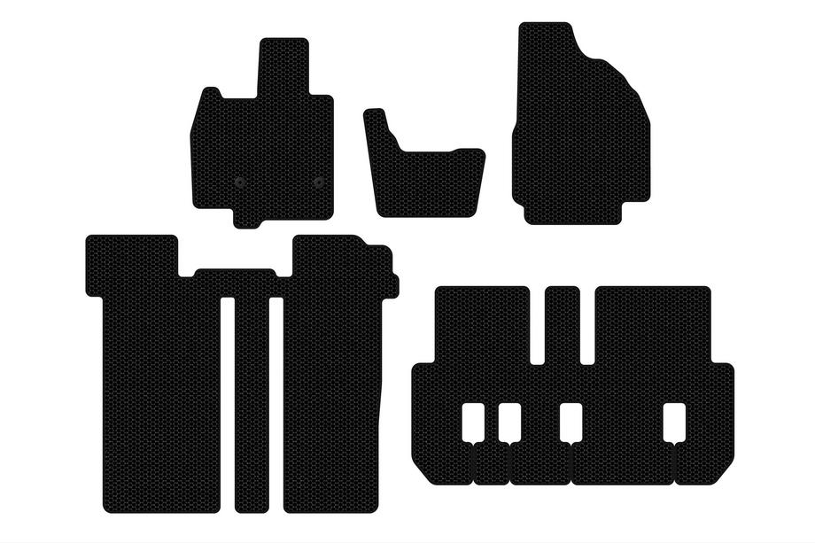 Toyota Previa 2006-2019 Gummimatten Carsuit (3 Reihen, 6-Sitzer, schwarz) Image