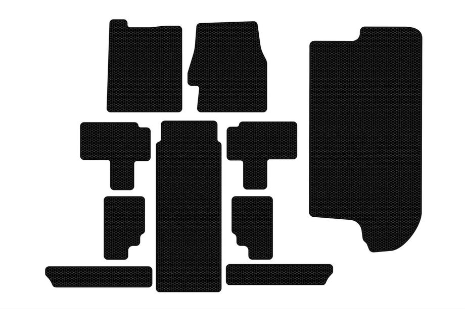 Kia Carnival 2002-2013 Gummimatten Carsuit (vollständiger Innenraum, schwarz) Foto 1
