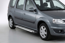Dacia Logan MCV 2004-2014 Seitenschweller Line (2 Stk., Aluminium) Foto 1