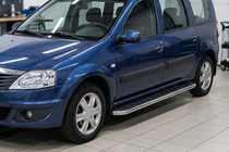Renault Logan MCV 2005-2013 Trittbretter Maydos V1 (2 Stk., Aluminium & Edelstahl) Foto 3