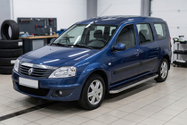 Renault Logan MCV 2005-2013 Trittbretter Maydos V1 (2 Stk., Aluminium & Edelstahl) Foto 1
