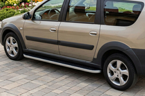 Renault Logan MCV 2005-2013 Seitenschweller Tayga Grey (2 Stk., Aluminium) Foto 3
