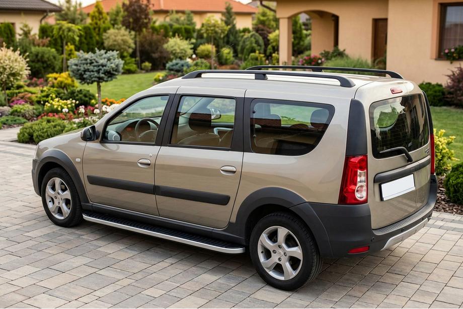 Renault Logan MCV 2005-2013 Seitenschweller Tayga Grey (2 Stk., Aluminium) Image