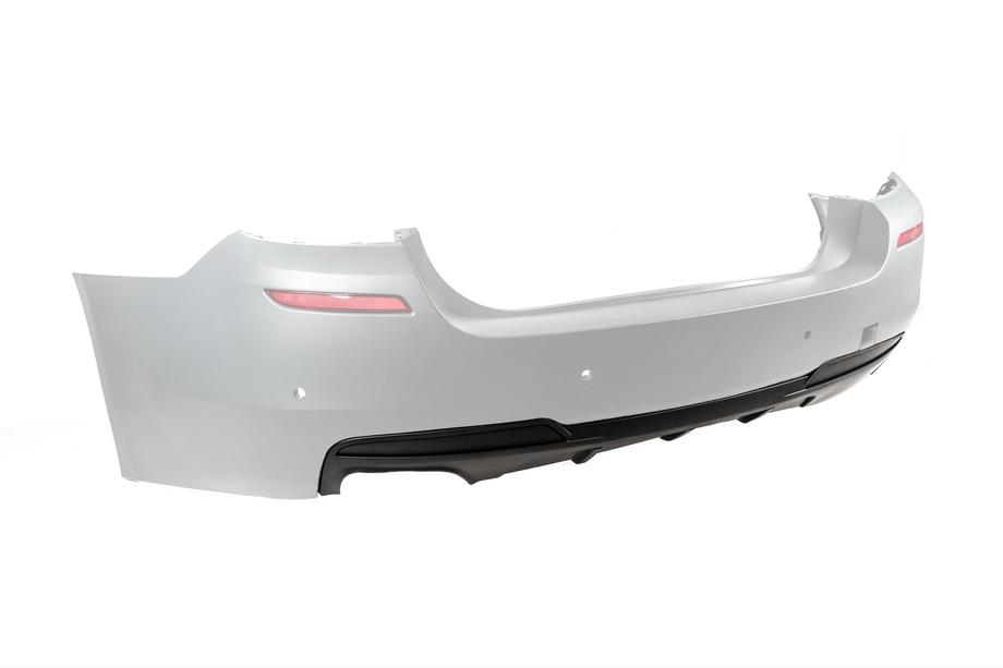 BMW 5 Series F10/F11 2010–2016 Heckstoßstangen-Diffusor für einseitige Doppelendrohre (für M-Performance) Foto 2