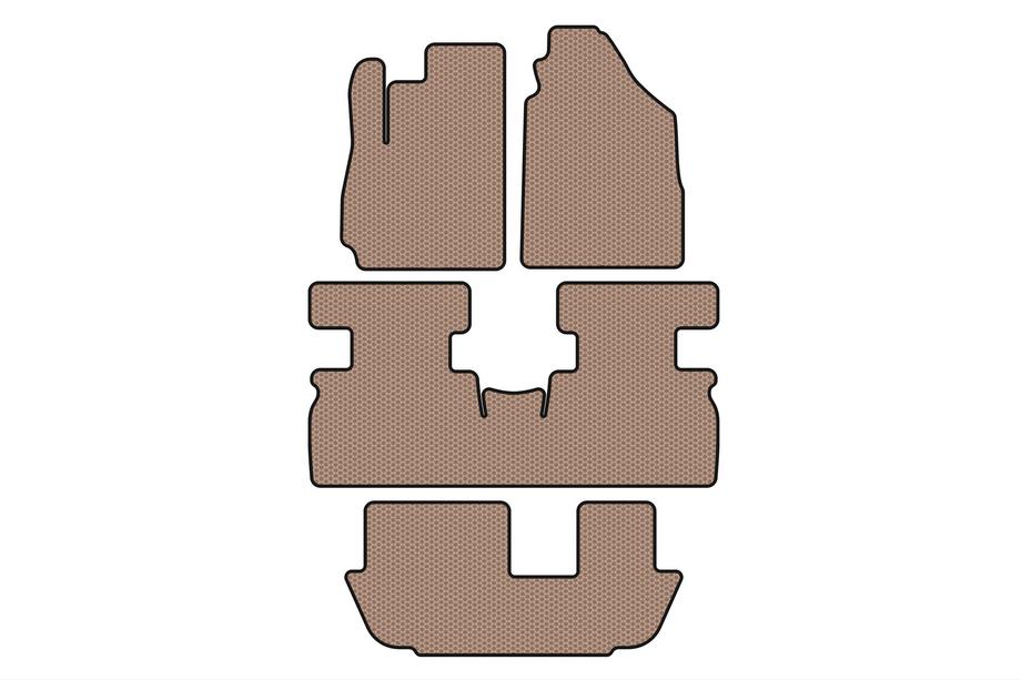 Jetour X70 2018- Gummimatten Carsuit (3 Reihen, beige) Image