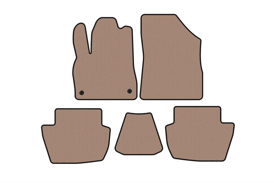Citroen DS-5 2011-2015 Gummimatten Carsuit (HB, Hybrid/Automatik, beige) Image