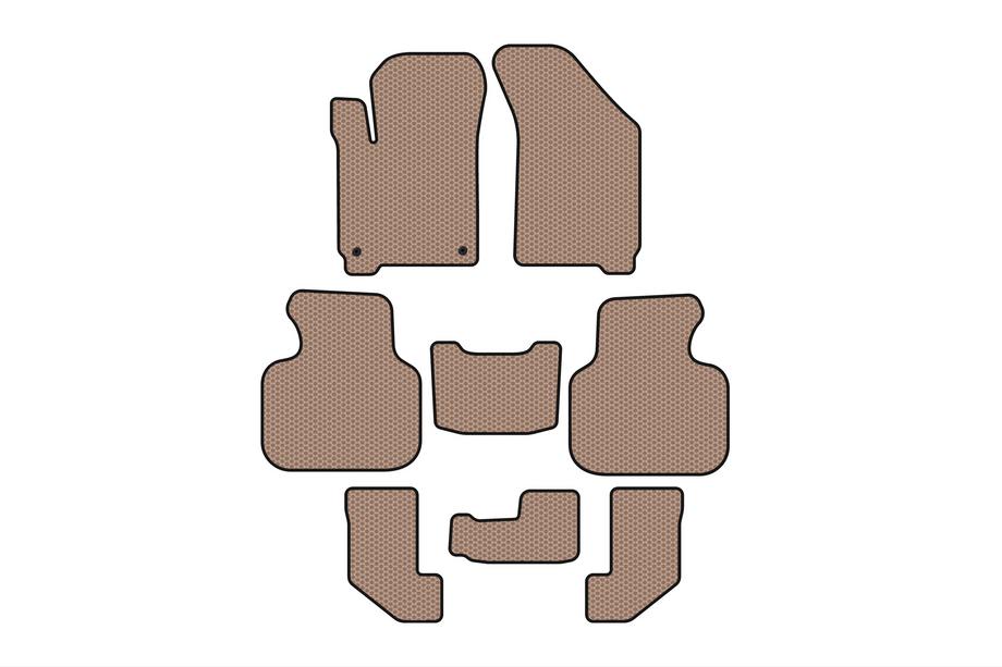 Dodge Journey 2008-2020 Gummimatten Carsuit (2008-2011, 3 Reihen, beige) Image