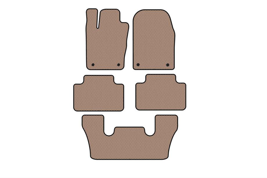 Dodge Durango 2010- Gummimatten Carsuit (3 Reihen, beige) Image