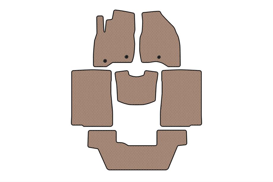 Ford Explorer 2011-2019 Gummimatten Carsuit (2015-2017, 3 Reihen, 7-Sitzer, beige) Image