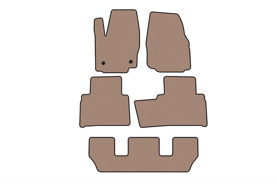 Ford Galaxy 2007-2015 Gummimatten Carsuit (3 Reihen, beige) Image