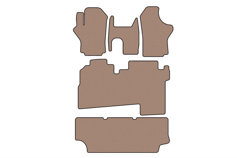 Hyundai H200, H1, Starex 1998-2007 Gummimatten Carsuit (2004-2007, 3 Reihen, 8-Sitzer, beige) Image