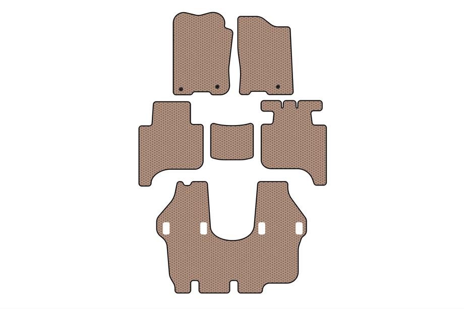 Infiniti QX56 2004-2010 Gummimatten Carsuit (3 Reihen, 2004-2008, beige) Foto 1