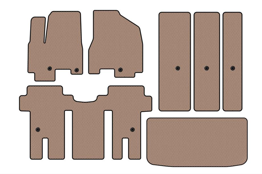 Kia Carnival 2014-2020 Gummimatten Carsuit (kompletter Innenraum, beige) Foto 1