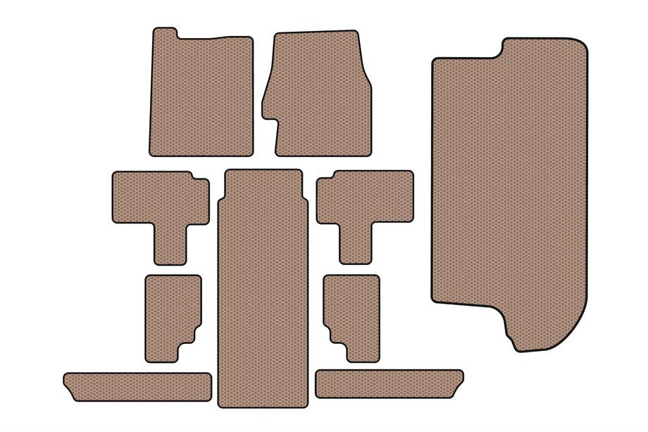 Kia Carnival 2002-2013 Gummimatten Carsuit (kompletter Innenraum, beige) Image