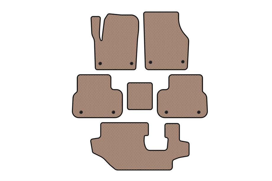 Land Rover Discovery Sport 2014- Gummimatten Carsuit (2014-2019, 3 Reihen, beige) Image