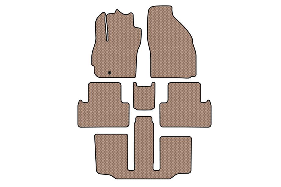 Mazda 5 2005-2009 Gummimatten Carsuit (3 Reihen, 7-Sitzer, beige) Image