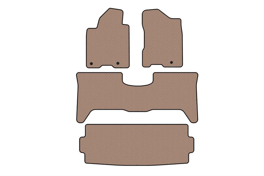 Nissan Armada 2003-2015 Gummimatten Carsuit (3 Reihen, 2003-2008 Beige) Foto 1