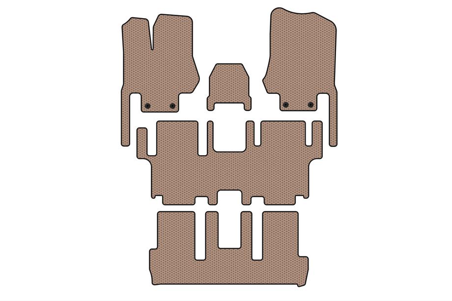 Nissan Quest 2011-2017 Gummimatten Carsuit (3 Reihen, 7-Sitzer, beige) Foto 1