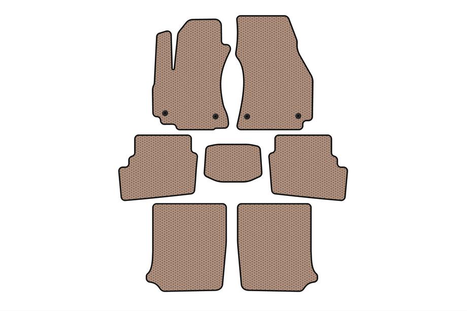 Opel Zafira A 1998-2005 Gummimatten Carsuit (3 Reihen, 2003-2005, 7-Sitzer, beige) Foto 1