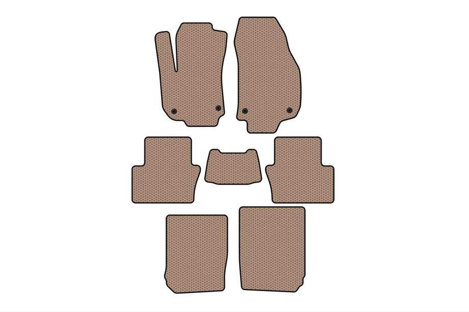 Opel Zafira B 2005–2011 Gummimatten Carsuit (3 Reihen, beige) Image