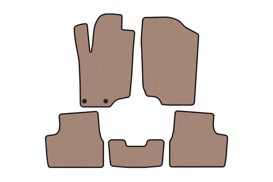 Peugeot 207 2006–2014 Gummimatten Carsuit (HB, 5-türig, beige) Image