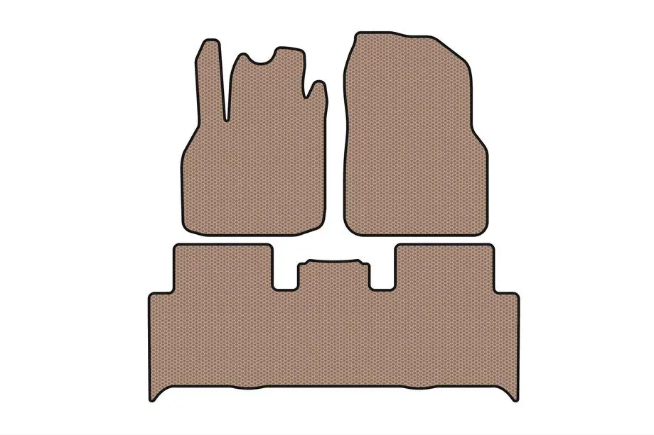 Renault Scenic/Grand 2003-2009 Gummimatten Carsuit (2 Reihen, beige) Image
