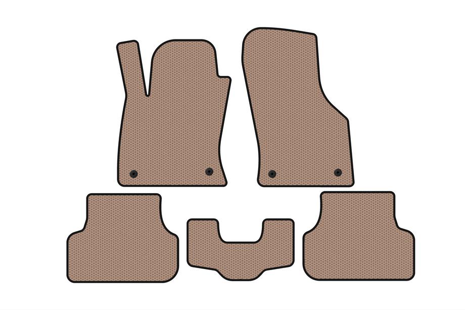 Seat Leon 2013-2020 Gummimatten Carsuit (2013-2016, SW, beige) Image