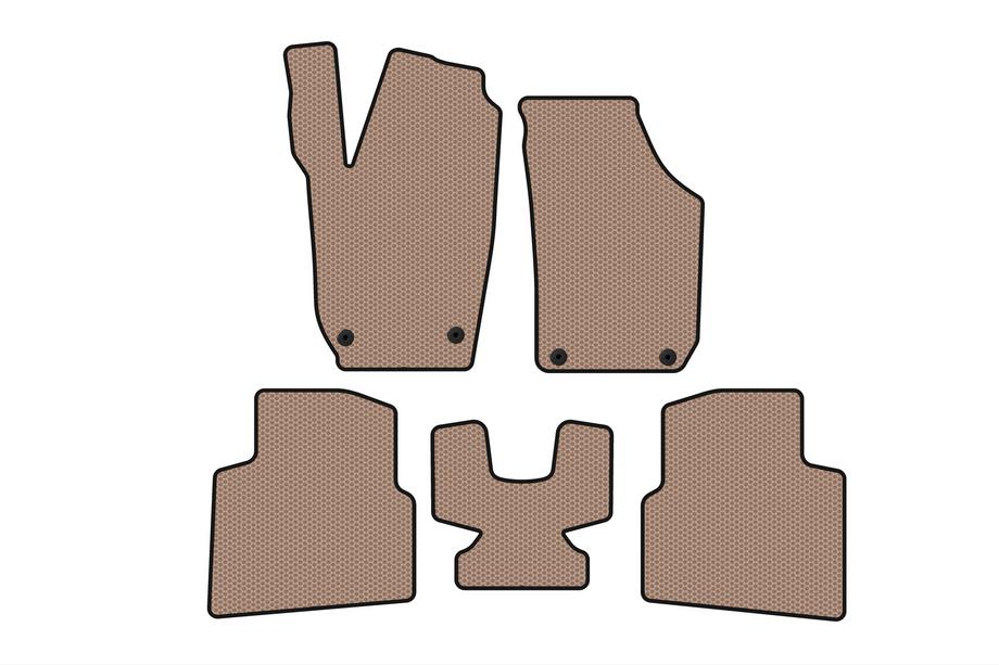 Skoda Roomster 2006-2015 Gummimatten Carsuit (Beige) Image