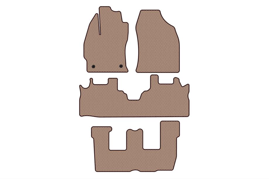 Toyota Prius Gummimatten Carsuit (3 Reihen, beige) Image