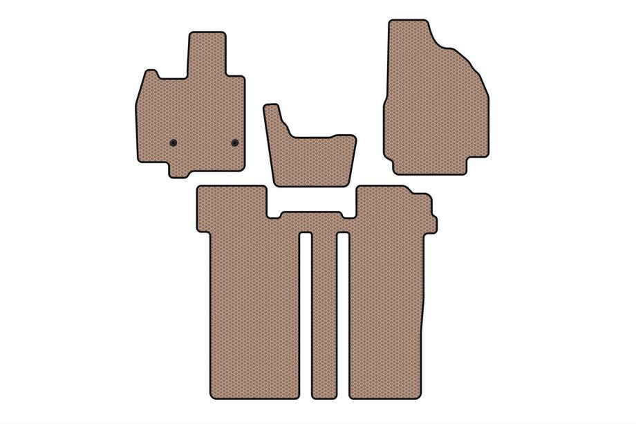 Toyota Previa 2006-2019 Gummimatten Carsuit (2 Reihen, 6-Sitzer, beige) Foto 1