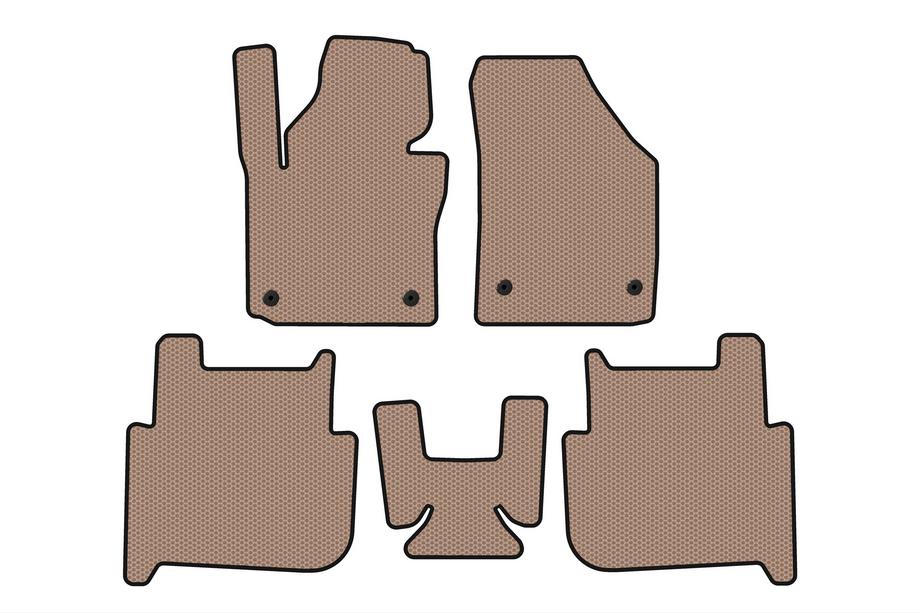 Volkswagen Touran 2003-2010 Gummimatten Carsuit (2 Reihen, 2006-2010, 7-Sitzer, beige) Foto 1