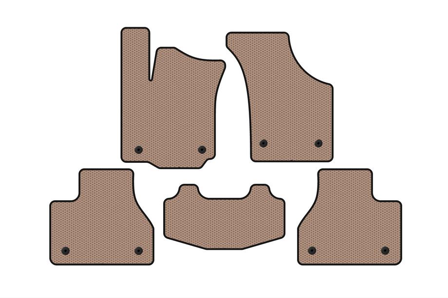 Volkswagen Phaeton 2002-2016 Gummimatten Carsuit (SD, kurzer Radstand, beige) Image