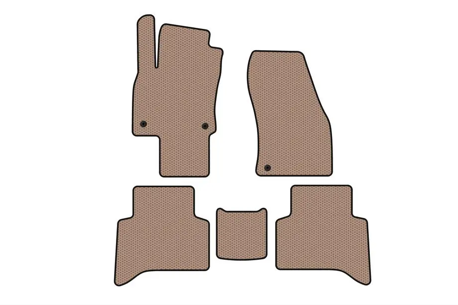 Volkswagen Touran 2015- Gummimatten Carsuit (5-Sitzer, beige) Image