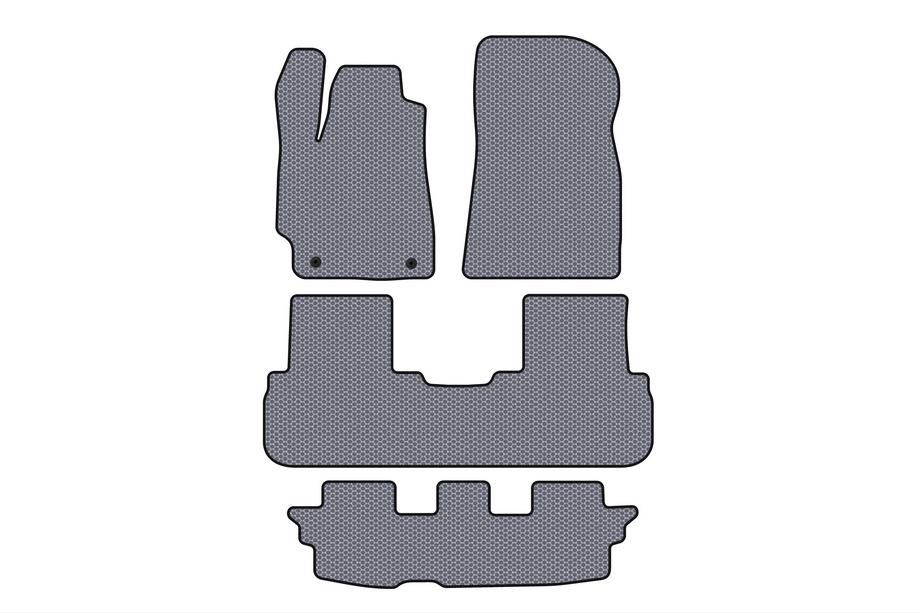 Toyota Highlander 2008-2013 Gummimatten Carsuit (2 Reihen, Grau) Image