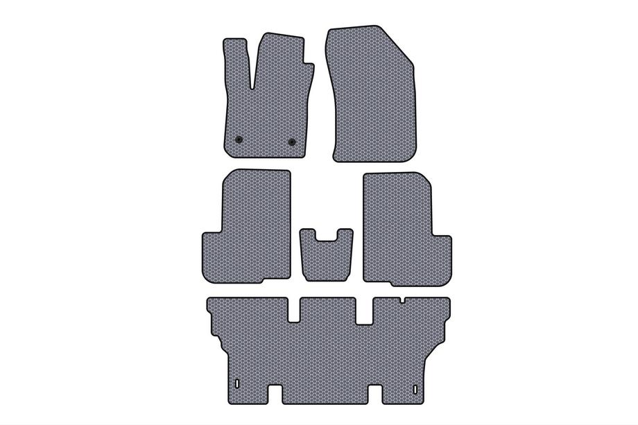 Dacia Lodgy 2012-2022 Gummimatten Carsuit (3 Reihen, 7-Sitzer, grau) Image