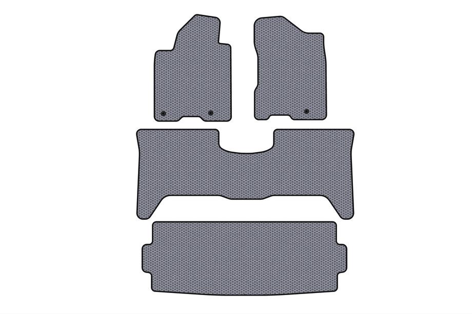 Nissan Armada 2003-2015 Gummimatten Carsuit (3 Reihen, 2003-2008 Grau) Image