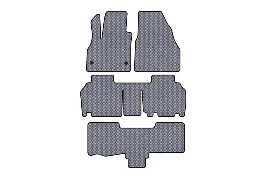 Renault Kangoo 2008–2020 Gummimatten Carsuit (3 Reihen, 5-türig/7-sitzig, grau) Image