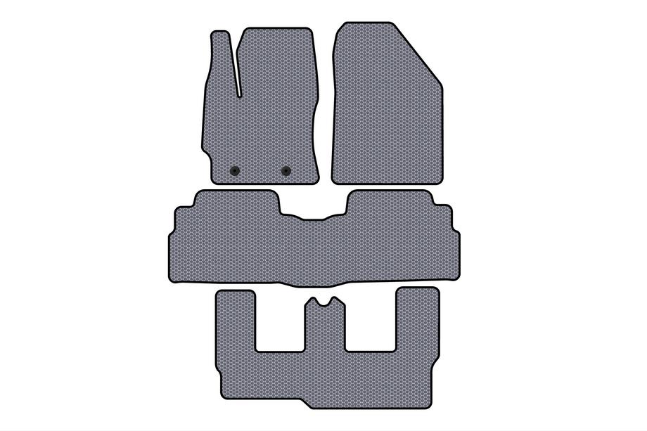 Toyota Verso 2009–2018 Gummimatten Carsuit (3 Reihen, 7-Sitzer, grau) Image