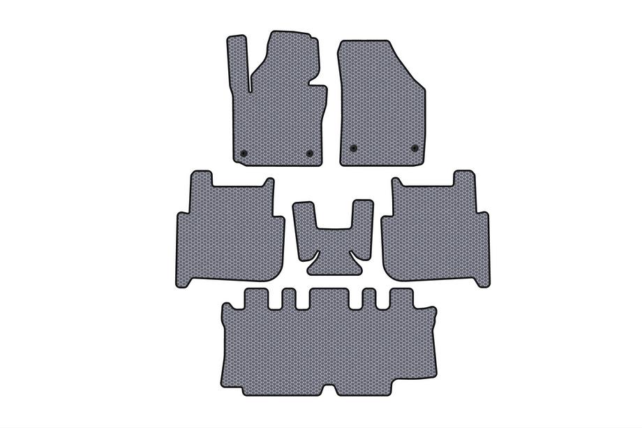 Volkswagen Touran 2003-2010 Gummimatten Carsuit (3 Reihen, 2006-2010, 7-Sitzer, grau) Foto 1