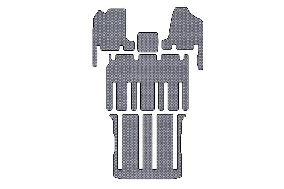 Kia Carnival 2002-2013 Gummimatten Carsuit (3 Reihen, grau) Image