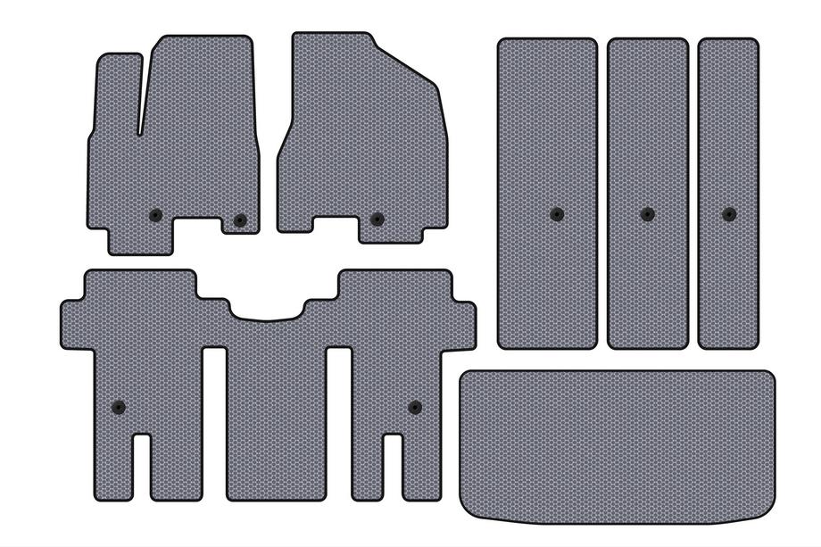 Kia Carnival 2014-2020 Gummimatten Carsuit (Komplettset, Grau) Image