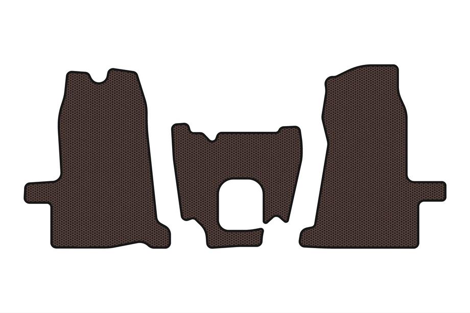 Ford Transit 2000–2014 Gummimatten Carsuit (2000-2006, 1+1, Schaltgetriebe, braun) Image